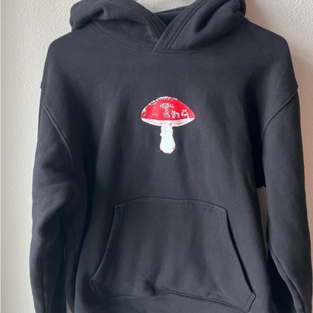 TNA Black Hoodie with Red Mushroom Design